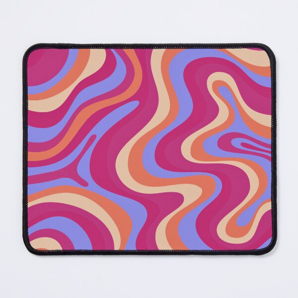 Item preview, Liquid Swirl Retro Abstract in pinks and blue tones, Light Blush, Cream, and White designed and sold by Differenceee.