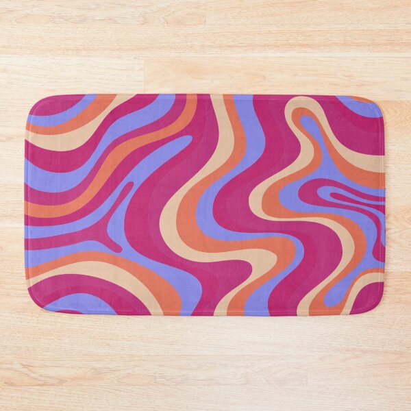 Item preview, Liquid Swirl Retro Abstract in pinks and blue tones, Light Blush, Cream, and White designed and sold by Differenceee.