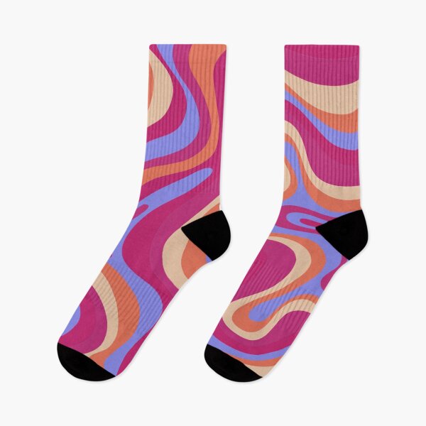 Item preview, Liquid Swirl Retro Abstract in pinks and blue tones, Light Blush, Cream, and White designed and sold by Differenceee.