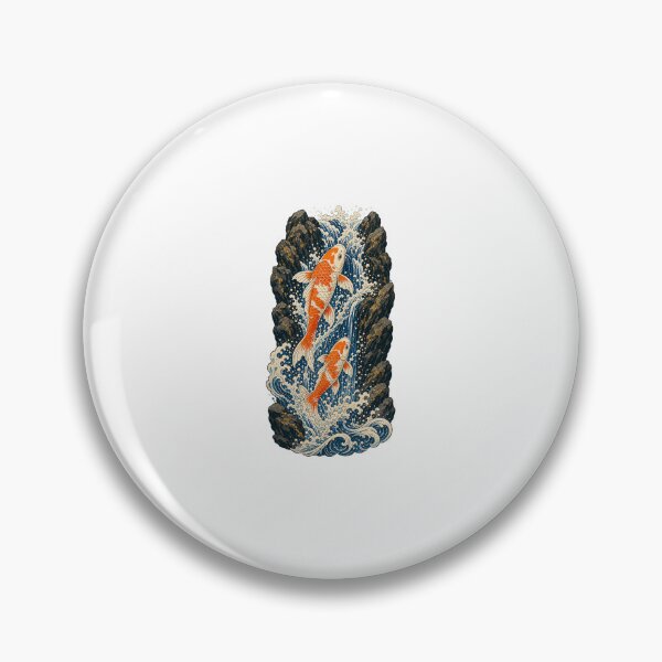 Item preview, Backyard Koi Waterfall – Peaceful Japanese Garden Art designed and sold by AMICO77.