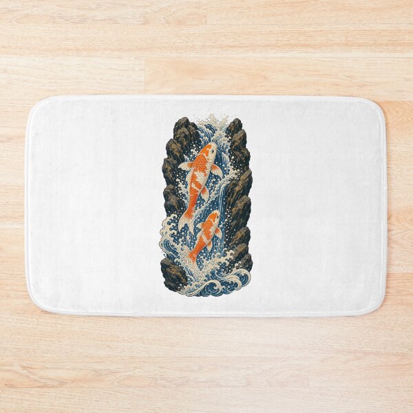 Item preview, Backyard Koi Waterfall – Peaceful Japanese Garden Art designed and sold by AMICO77.