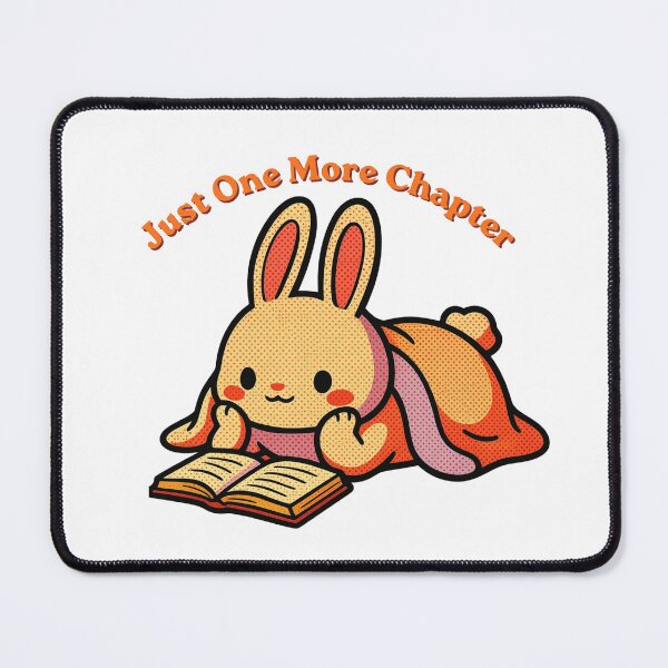Item preview, Cute Bunny Reading - Just One More Chapter Retro Pop Art designed and sold by Alexacarmen.