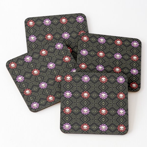 Item preview, Flower Skull Granny Square designed and sold by Moonlit Datura.