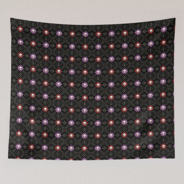 Item preview, Flower Skull Granny Square designed and sold by Moonlit Datura.