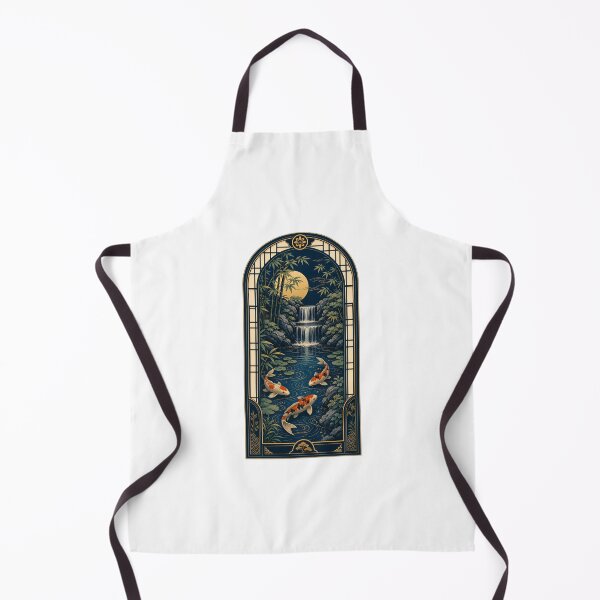 Item preview, Backyard Koi Waterfall – Peaceful Japanese Garden Art designed and sold by AMICO77.