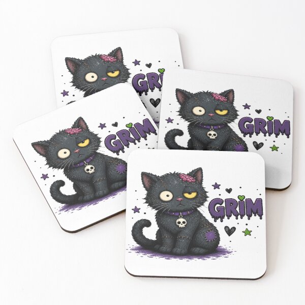 Item preview, Grim the Grumpy Zombie Cat designed and sold by Kaideah.