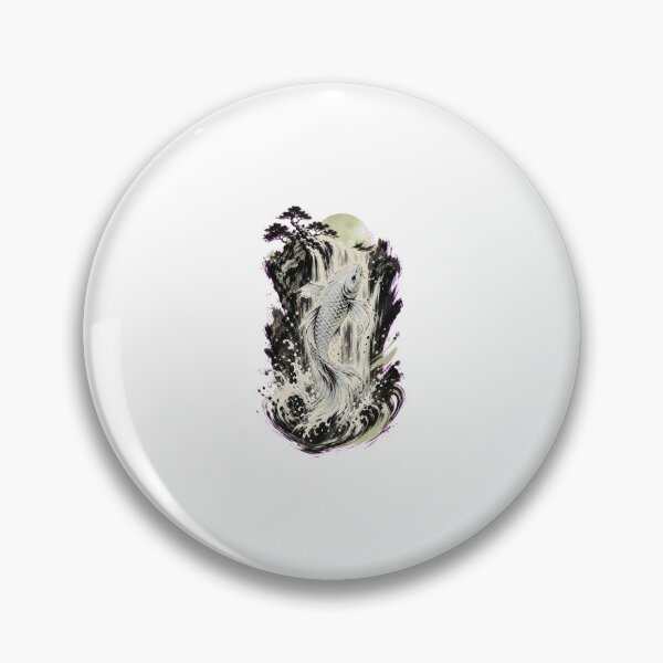 Item preview, Backyard Koi Waterfall – Peaceful Japanese Garden Art designed and sold by AMICO77.