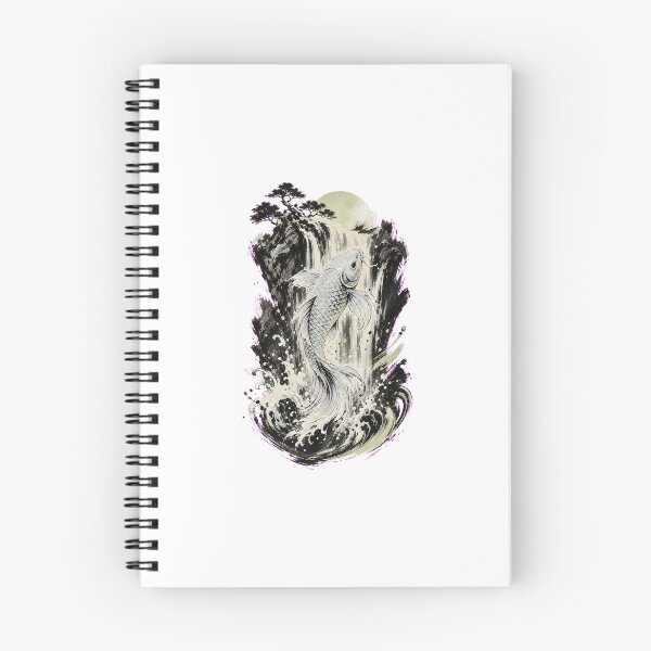 Item preview, Backyard Koi Waterfall – Peaceful Japanese Garden Art designed and sold by AMICO77.