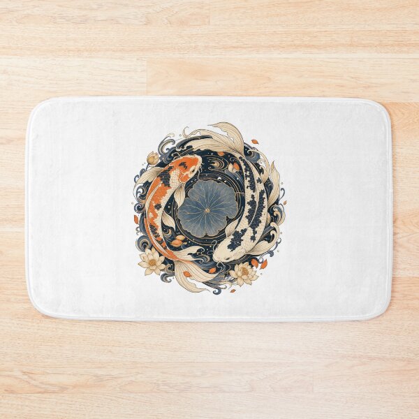 Item preview, Backyard Koi Waterfall – Peaceful Japanese Garden Art designed and sold by AMICO77.