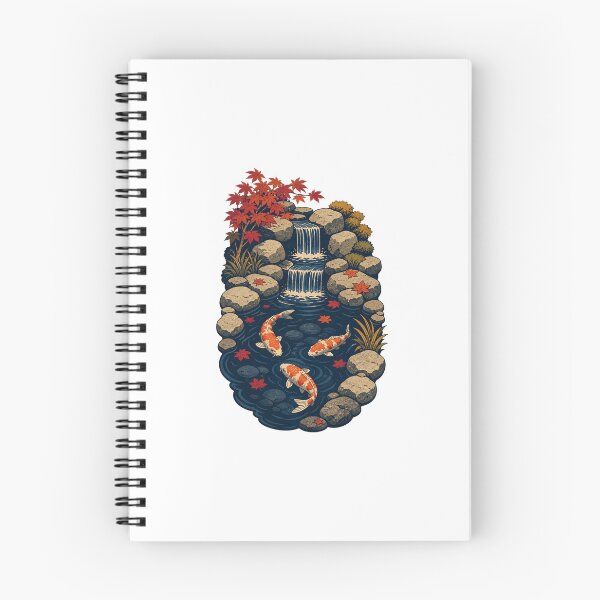 Item preview, Backyard Koi Waterfall – Peaceful Japanese Garden Art designed and sold by AMICO77.