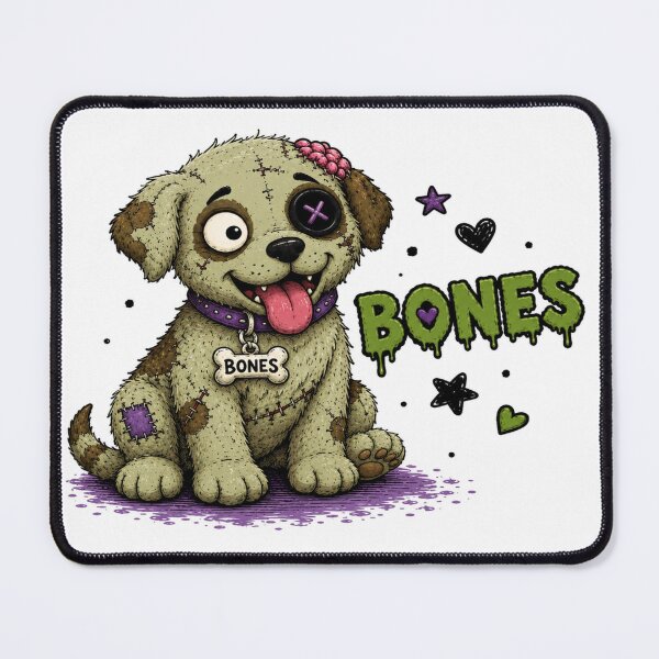 Item preview, Bones the Happy Zombie Puppy designed and sold by Kaideah.