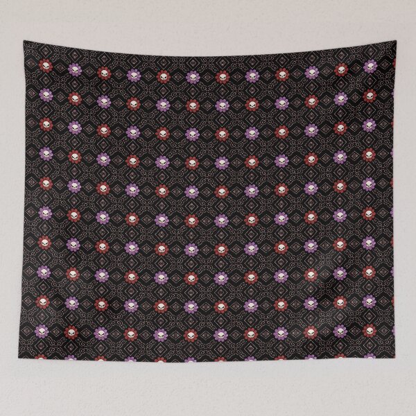 Item preview, Flower Skull Granny Square - Pink Stitching designed and sold by Moonlit Datura.