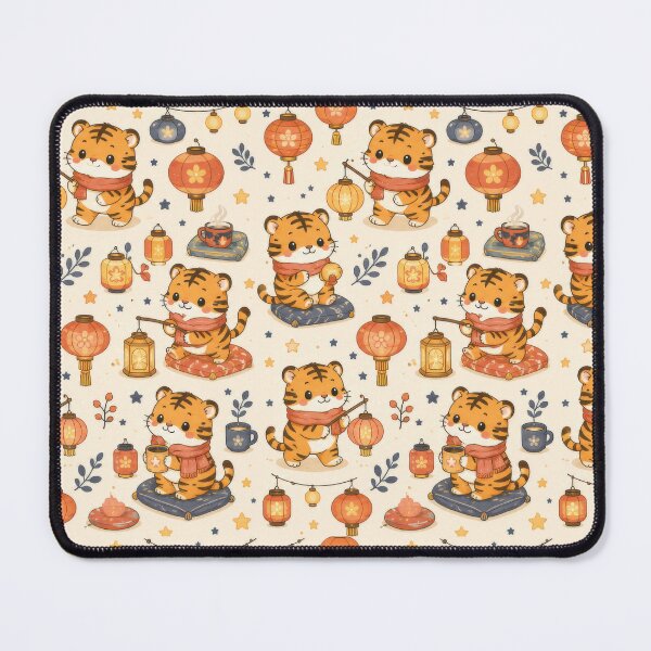 Item preview, Tiger Cozy Lantern Festival Pattern designed and sold by Soft Berry Studio.