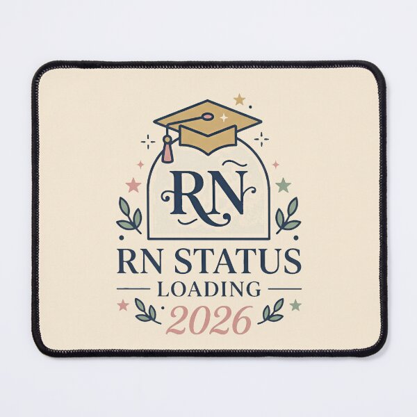 Item preview, RN Status Loading 2026 Celestial Future Nurse Gift Design designed and sold by Dantin.