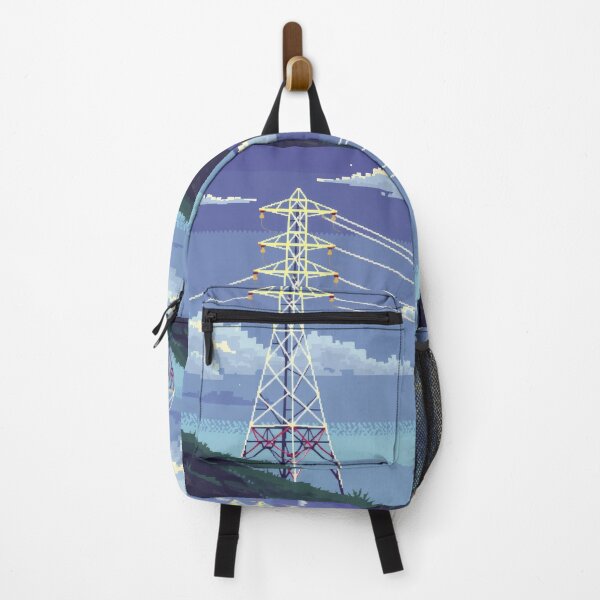 Item preview, Pixel Art Power Transmission Tower | Retro Coastal Landscape designed and sold by Pylon-Bureau.