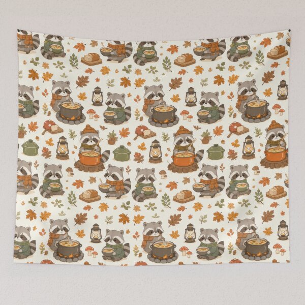 Item preview, Raccoon Autumn Forest Soup Pattern designed and sold by Soft Berry Studio.