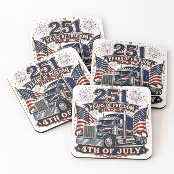 Item preview, 251st Anniversary of the USA - American Truck – 251 Years of Freedom designed and sold by Collins Design.