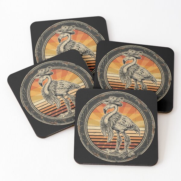 Item preview,  Retro Cybernetic Leg Flamingo Vintage Badge designed and sold by DuckOddity.