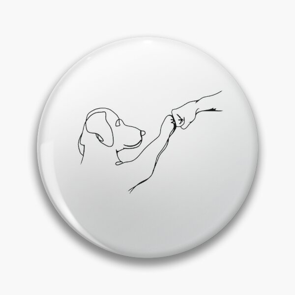 Item preview, Minimalist Dog Paw Fist Bump Line Art – Dog Lover One Line Drawing designed and sold by Gbriel3.