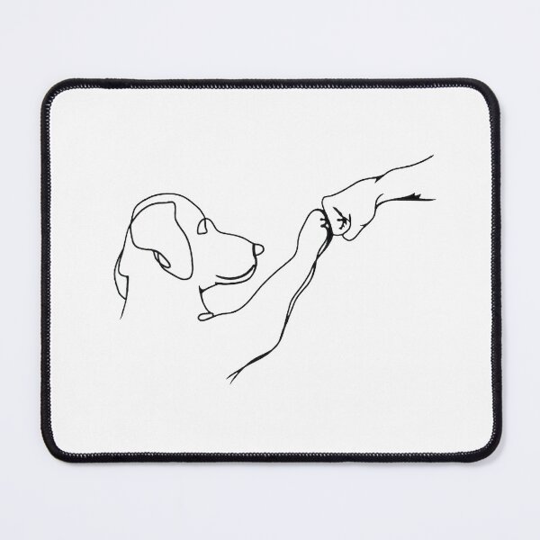 Item preview, Minimalist Dog Paw Fist Bump Line Art – Dog Lover One Line Drawing designed and sold by Gbriel3.