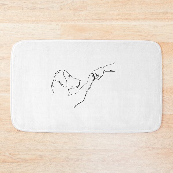 Item preview, Minimalist Dog Paw Fist Bump Line Art – Dog Lover One Line Drawing designed and sold by Gbriel3.