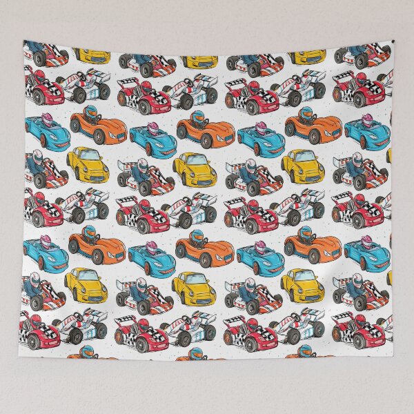 Item preview, Super Speed Race Cars Print Pattern designed and sold by RichardRags.