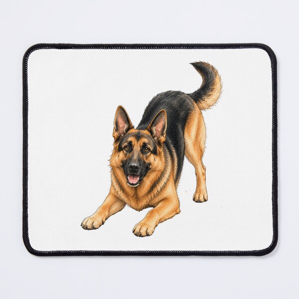 Item preview, Playful German Shepherd | Dog Watercolor Gift designed and sold by PAPIRO SIGLO XXI.