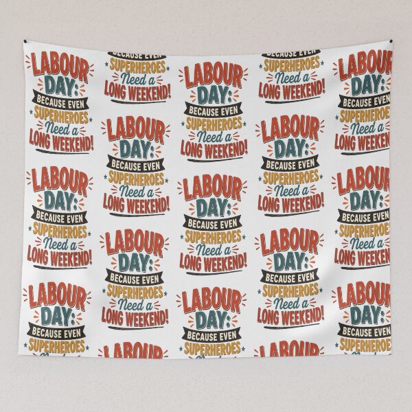 Item preview, Funny Retro Labour Day Because Even Superheroes Need a Long Weekend Vintage Humor designed and sold by InspiredCreatives.