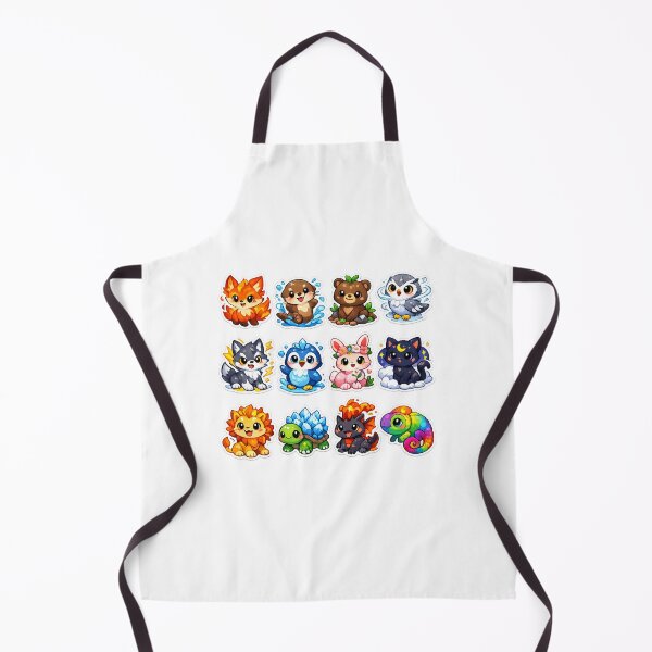 Item preview, Avatar Animals Sticker Pack | Cute Elemental Animal Stickers | Kawaii Fantasy Creatures designed and sold by Art Wave Studio.