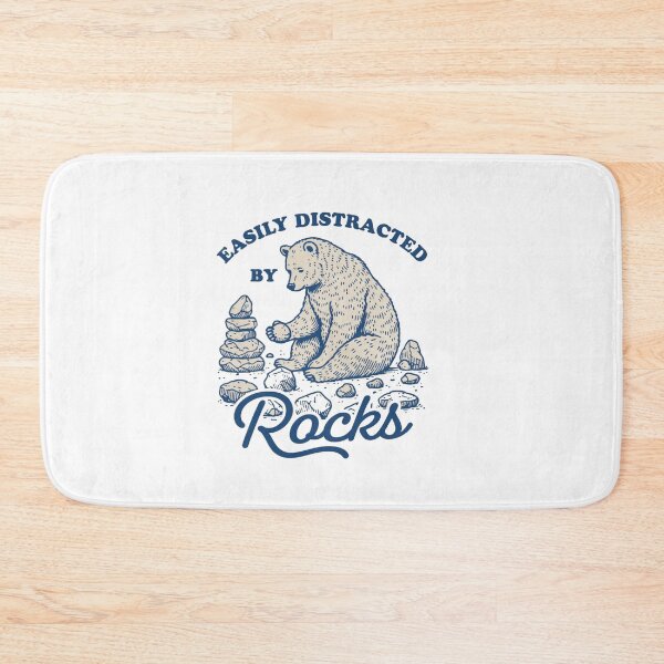 Item preview, Easily Distracted By Rocks Funny Bear – Vintage Rock Collector designed and sold by Gbriel3.