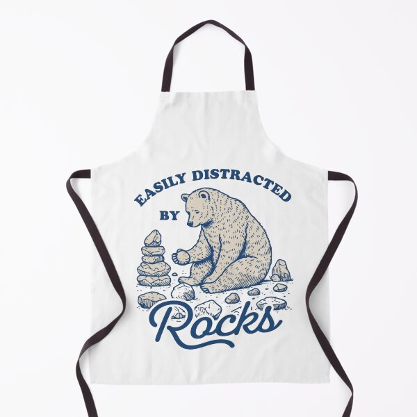 Item preview, Easily Distracted By Rocks Funny Bear – Vintage Rock Collector designed and sold by Gbriel3.