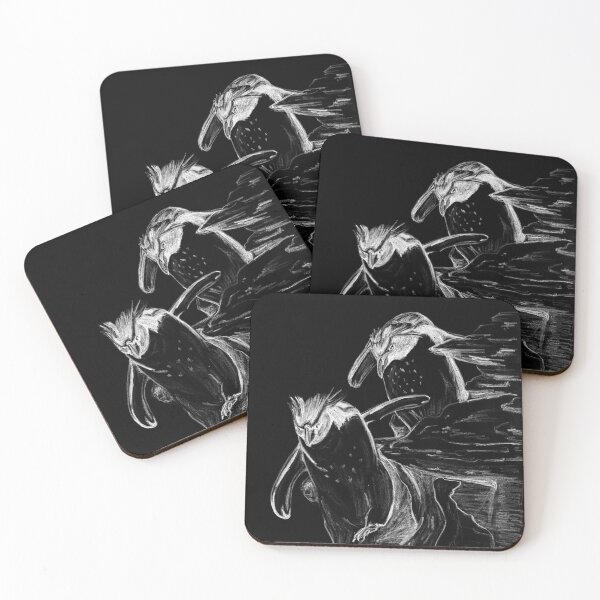 Item preview, Rockhopper Penguins Chalk Sketch – Teamwork & Motion Art designed and sold by Dina's Fine Arts.