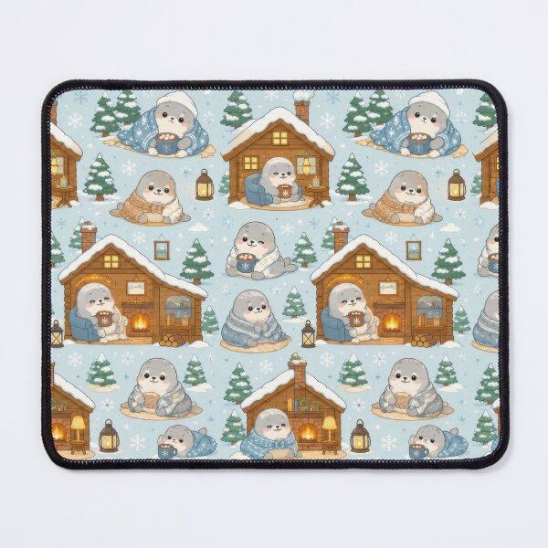 Item preview, Seal Cozy Northern Cabin Pattern designed and sold by Soft Berry Studio.