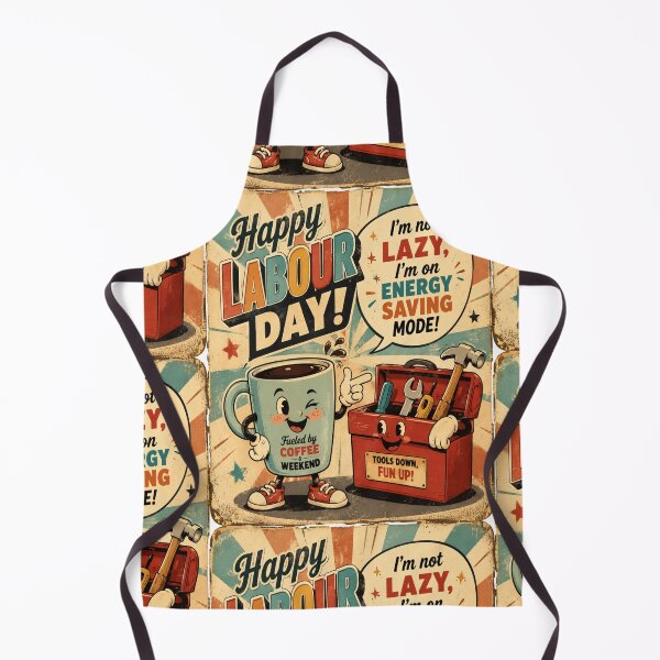 Item preview, Funny Retro Labour Day Energy Saving Mode Vintage Worker Humor Design designed and sold by InspiredCreatives.
