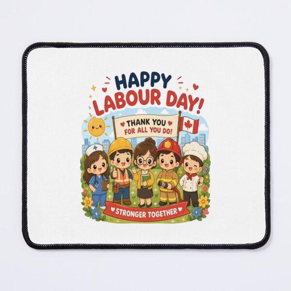 Item preview, Happy Labour Day Kawaii Workers | Cute Nurse, Teacher, Firefighter, Chef & Construction Worker Appreciation Art designed and sold by InspiredCreatives.
