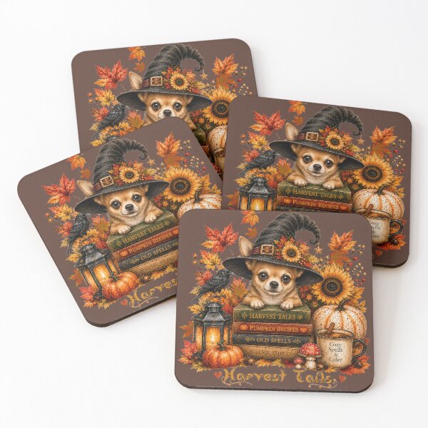 Item preview, Cute Chihuahua Dog Witch Autumn Halloween Art designed and sold by Cute & Sassy Custom Gifting Boutiques.