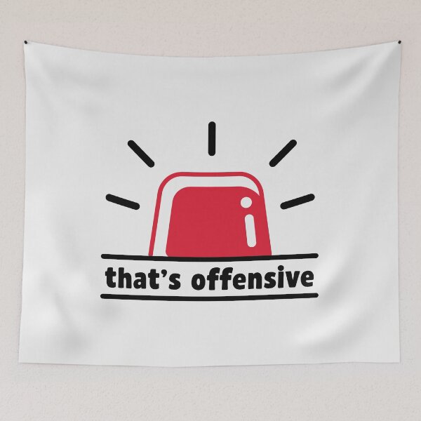 Item preview, That's Offensive Police Siren Meme Black designed and sold by TackyTime.