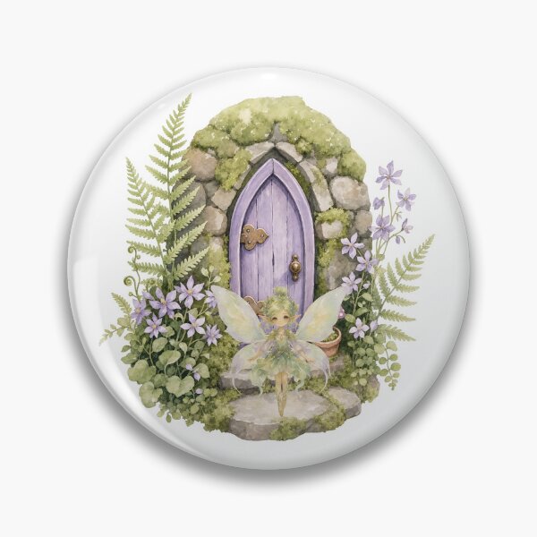 Item preview, Watercolor Pixie Fairy - Cottagecore Secret Garden Door Art designed and sold by Alexacarmen.
