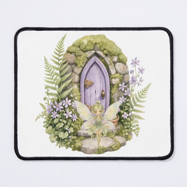 Item preview, Watercolor Pixie Fairy - Cottagecore Secret Garden Door Art designed and sold by Alexacarmen.