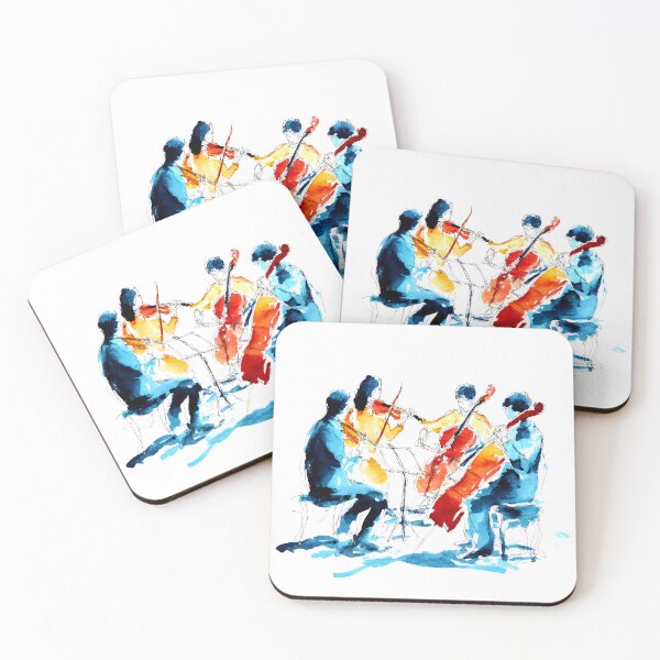 Item preview, Watercolor Violin Quartet designed and sold by Design Atlas.