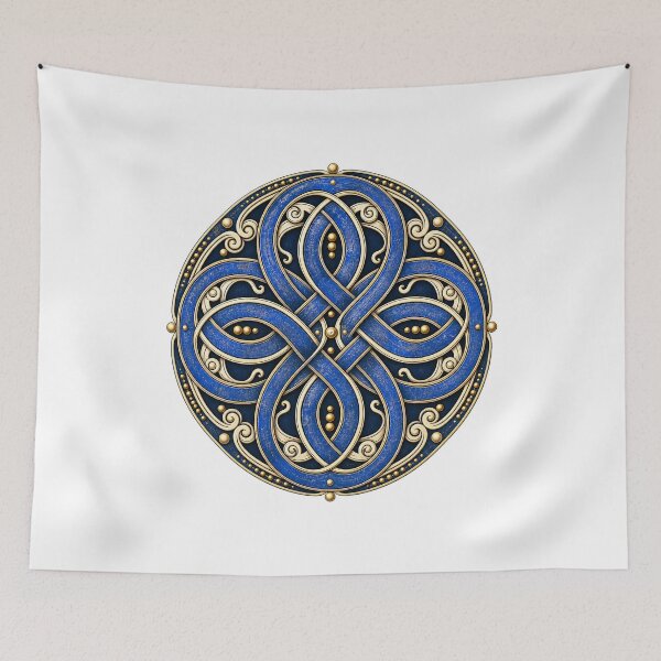 Item preview, Blue Celtic Knots – Ornamental Interlaced Knotwork Art designed and sold by AMICO77.