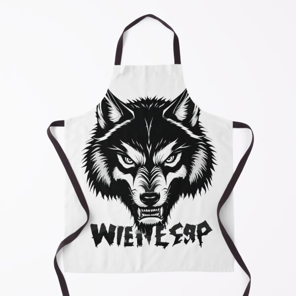 Item preview, Angry Lone Wolf Black and White Mascot Tattoo Graphic Design designed and sold by nova-bloom.