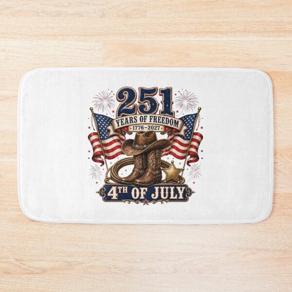 Item preview, 251st Anniversary of the USA - Cowboy hat and boots – 251 years of freedom designed and sold by Collins Design.