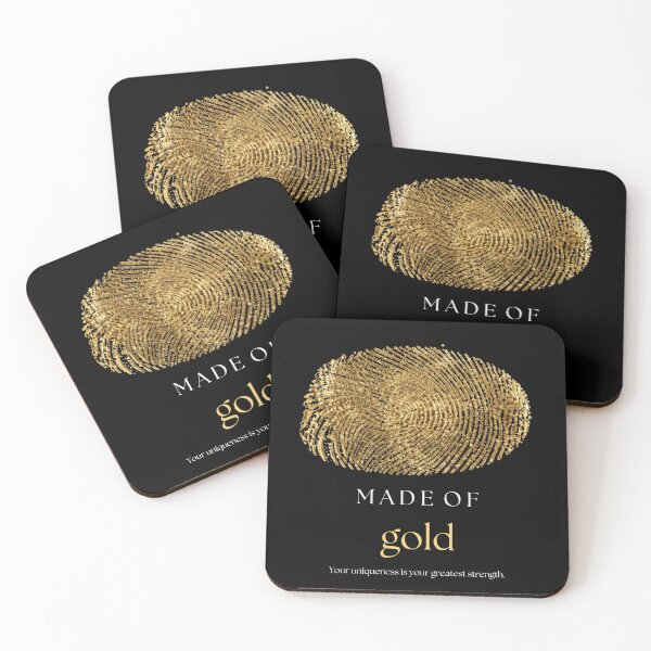 Item preview, Made of Gold Fingerprint Quote Design designed and sold by Hayir Design.