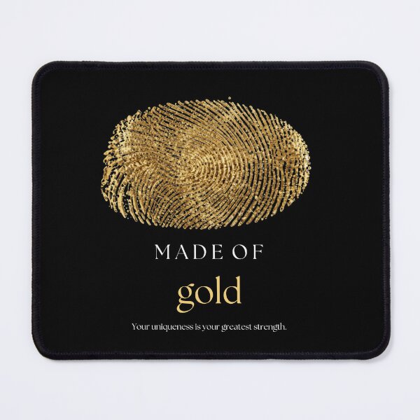 Item preview, Made of Gold Fingerprint Quote Design designed and sold by Hayir Design.