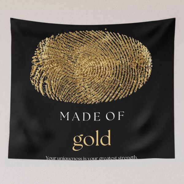Item preview, Made of Gold Fingerprint Quote Design designed and sold by Hayir Design.