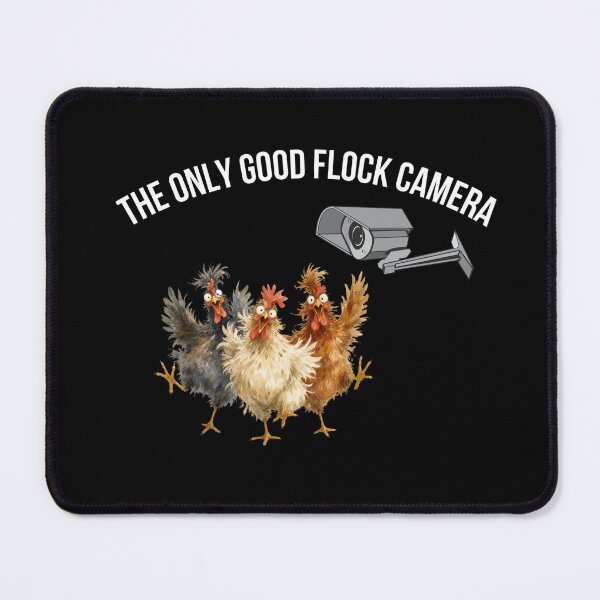 Item preview, The Only Good Flock Camera Funny Chicken Security Pun designed and sold by alizye.