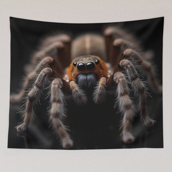 Item preview, Velvet Shadows – Dramatic Tarantula Portrait designed and sold by PawPrintedArt.