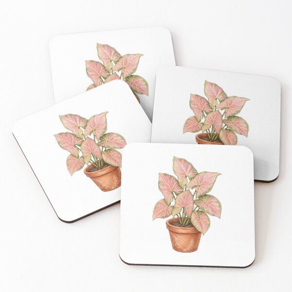 Item preview, Pink Syngonium – Botanical Arrowhead Plant Illustration designed and sold by AMICO77.