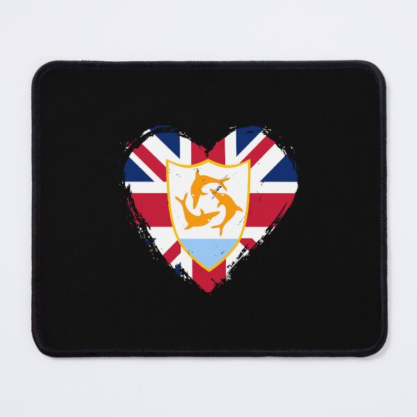 Item preview, Distressed Anguilla Flag Heart AI designed and sold by shitpostee.